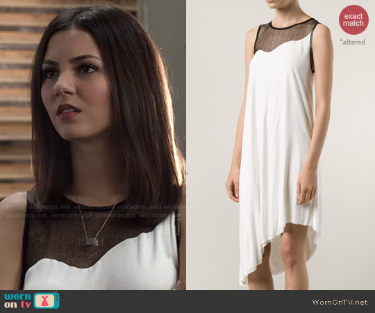 ØDD Sheer Panel Dress worn by Victoria Justice on Eye Candy