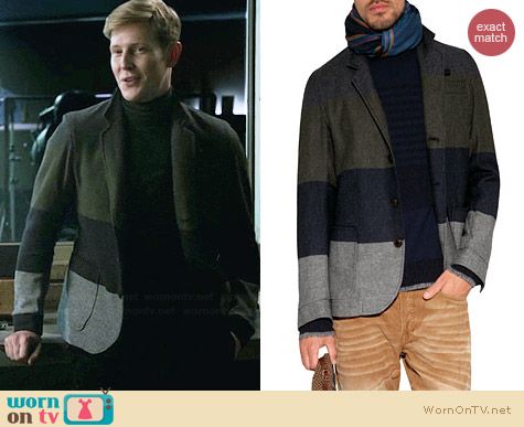 Oliver Spencer Plymouth Striped Blazer worn by Gabriel Mann on Revenge