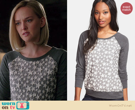 Olivia Moon Textured Sweatshirt worn by Jess Weixler on The Good Wife