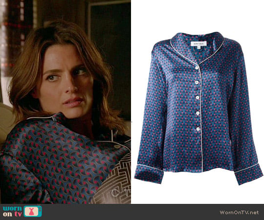 Olivia von Halle Printed Pajamas worn by Stana Katic on Castle