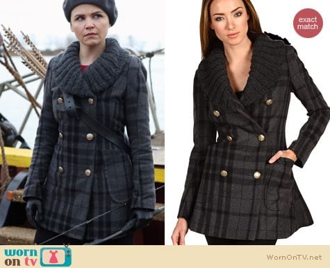 Once Upon A Time Fashion: Snows grey tartan peacoat by Vivienne Westwood