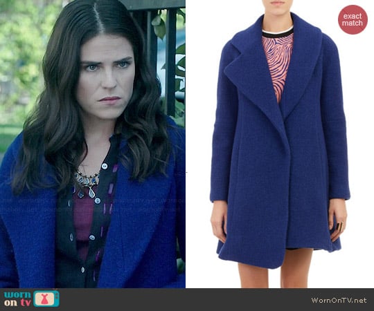 Opening Ceremony Asymmetric Hem Morgane Coat worn by Karla Souza on HTGAWM