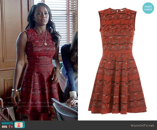 Opening Ceremony Geometric Print Dress worn by Aja Naomi King on HTGAWM