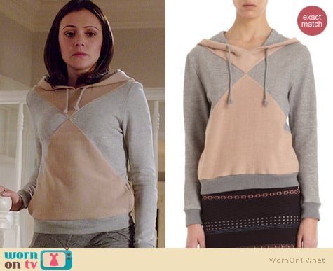 Opening Ceremony Colorblock Hoodie worn by Italia Ricci on Chasing Life