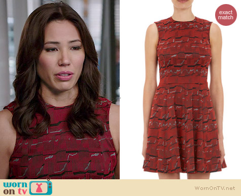 Opening Ceremony Geometric Print Dress worn by Michaela Conlin on Bones