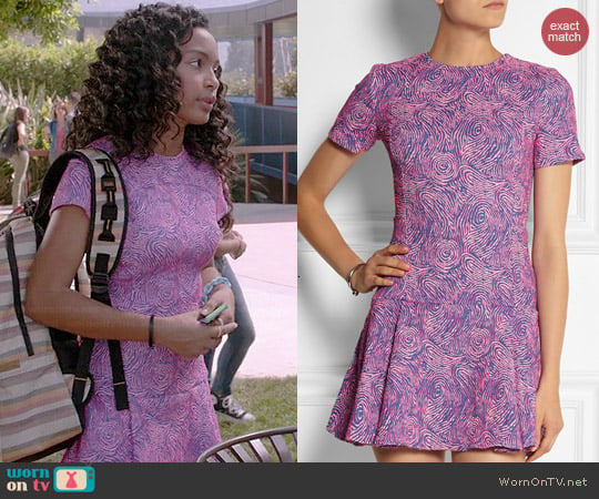 Opening Ceremony Loop Jacquard Knit Mini Dress worn by Yara Shahidi on Black-ish