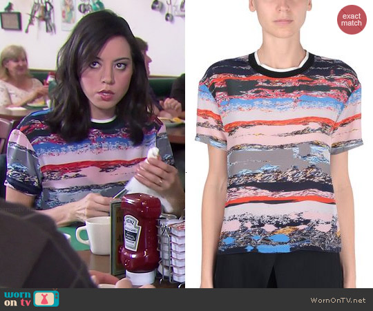 Opening Ceremony Terrazo Top worn by Aubrey Plaza on Parks & Rec