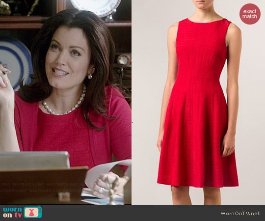 Oscar de la Renta Full Bottom Jacquard Dress worn by Bellamy Young on Scandal