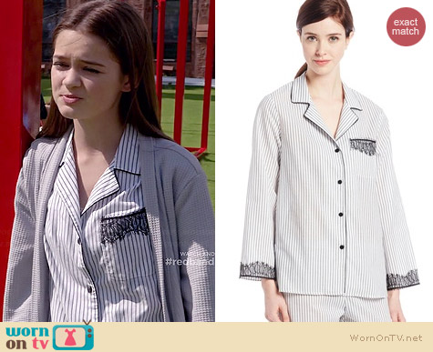 Oscar de la Renta Sophisticated Stripes Pajamas worn by Ciara Bravo on Red Band Society