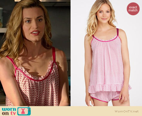 Oscar de la Renta Summer Nights Knit Pajama Set worn by Brooke D'Orsay on Royal Pains