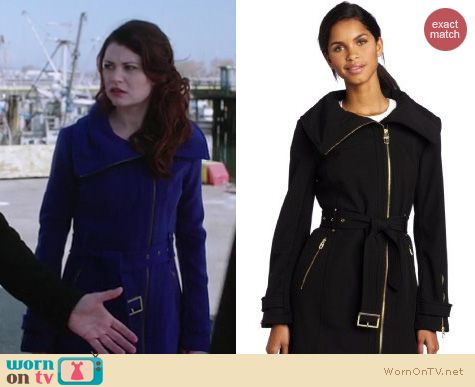 OUAT Fashion: Miss Sixty asymmetric coat worn by Emilie de Ravin