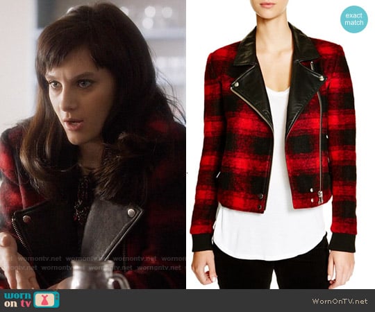 Paige Denim Plaid Moto Jacket worn by Layla Grant (Aubrey Peeples) on Nashville