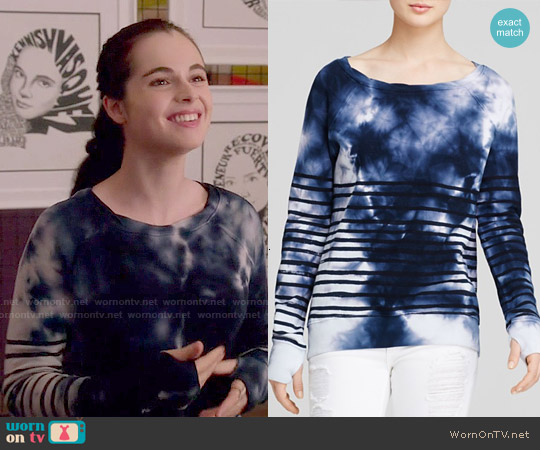 Pam & Gela Annie Stripe Tie Dye Sweatshirt worn by Bay Kennish (Vanessa Marano) on Switched at Birth