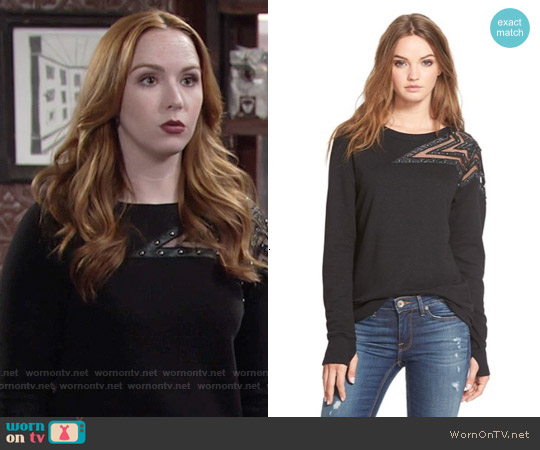 Pam & Gela Embellished Star Sweatshirt worn by Mariah Copeland (Camryn Grimes) on The Young and the Restless