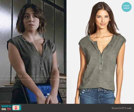 Pam & Gela Muscle Henley worn by Skye/Daisy (Chloe Bennet) on Agents of SHIELD