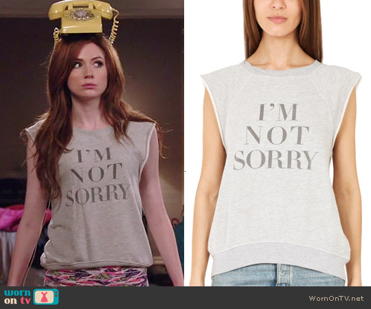 Pam & Gela Not Sorry Muscle Tank worn by Karen Gillan on Selfie