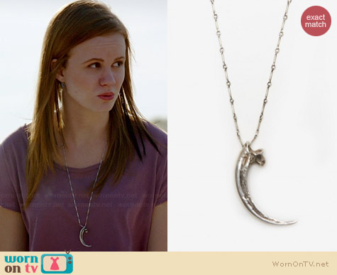 Pamela Love Claw Necklace worn by Mackenzie Lintz on Under the Dome