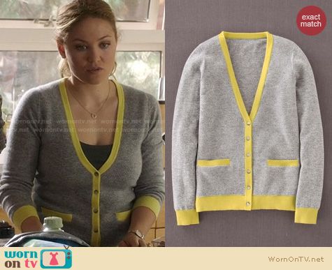 Parenthood Fashion: Boden Cashmere Waffle Cardigan worn by Erika Christensen