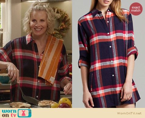 Fashion of Parenthood: DKNY Mad for Plaid Flannel Boyfriend Sleepshirt worn by Monica Potter