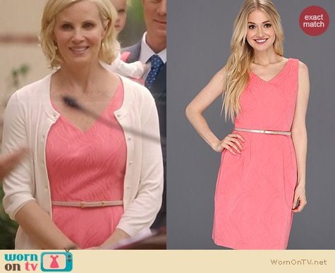 Parenthood Fashion: Ellen Tracy Jacquard Fit and Flare dress worn by Monica Potter