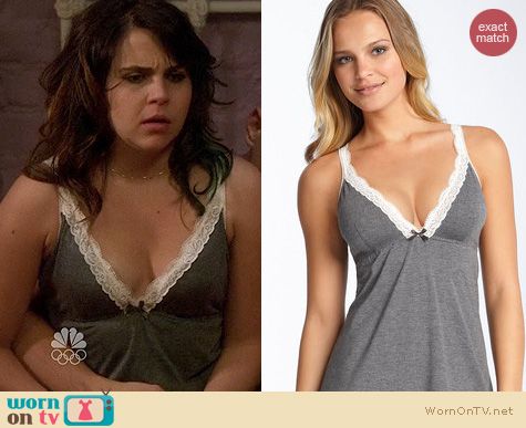 Parenthood Fashion: Honeydew Babydoll Chemise in charcoal worn by Mae Whitman