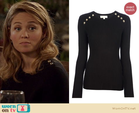 Fashion of Parenthood: Michael Kors Button Detail Sweater worn by Erika Christensen