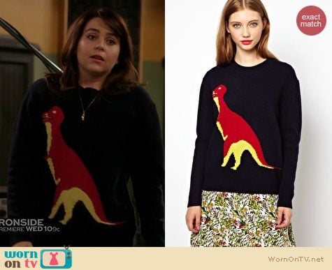 Parenthood Fashion: Peter Jensen T Rex Sweater worn by Mae Whitman