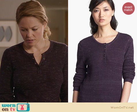 Parenthood Fashion: Rag & Bone Belarus Purple Henley worn by Erika Christensen