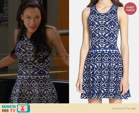 Parker Kaitlyn Calypso Combo Dress worn by Naya Rivera on Glee