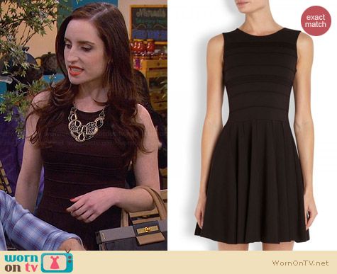 Parker Lacey Dress in Black worn by Zoe Lister Jones on FWBL