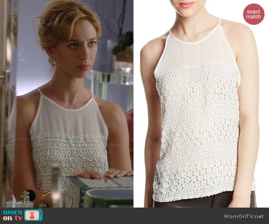 Parker Mari Top in Pearl worn by Yael Grobglas on Jane the Virgin