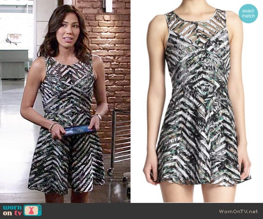 Parker Mirabella Dress in Fresh Water Amazon worn by Angela Montenegro (Michaela Conlin) on Bones