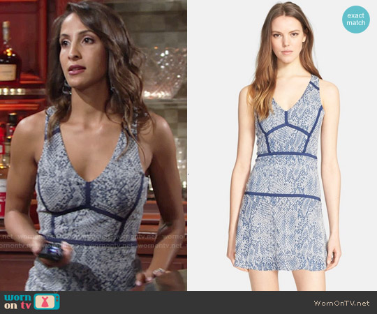 Parker Yonkers Dress in Cadet worn by Lily Winters (Christel Khalil) on The Young and the Restless