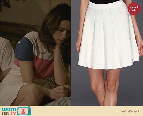 Parker Zoey Skirt in White worn by Crystal Reed on Teen Wolf