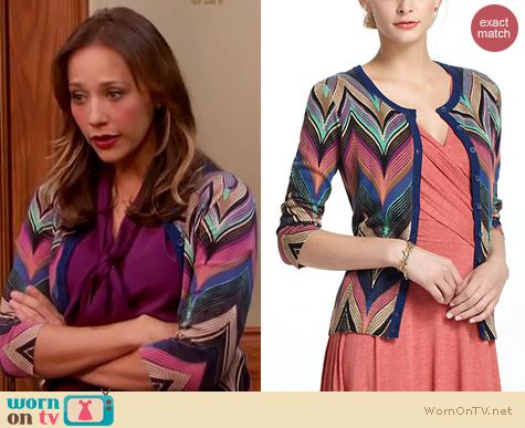 Parks and Rec Fashion: Anthropologie Seared Chevrons Cardigan worn by Rashida Jones