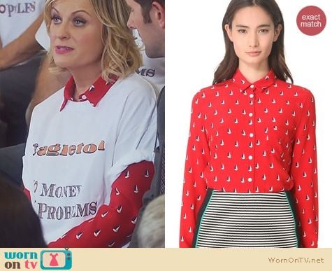 Parks & Rec Fashion: Boy By Band Of Outsiders Sailboat Shirt worn by Amy Poehler