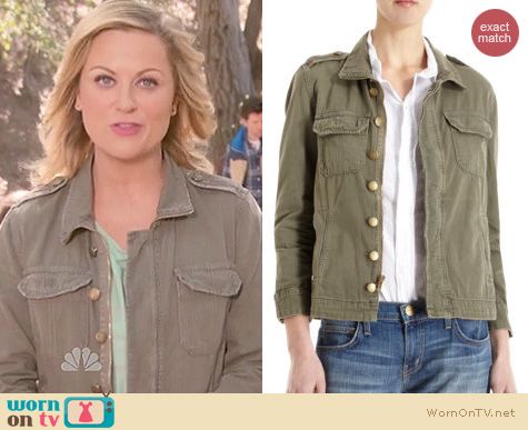 Parks & Rec Fashion: Current/Elliot Battalion jacket worn by Amy Poehler