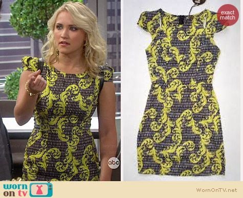 Passion Fusion Vibrant Paisley Dress worn by Emily Osment on Young & Hungry