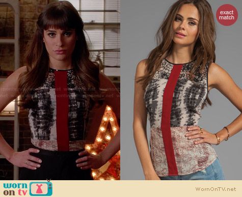 Patterson J Kincaid Rally Tank worn by Lea Michele on Glee