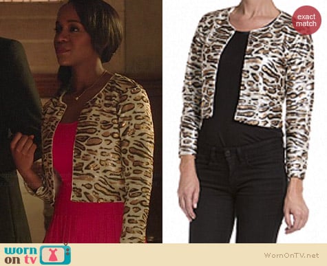 Patterson J Kincaid Winslow Leopard Jacket worn by Aja Naomi King on HTGAWM