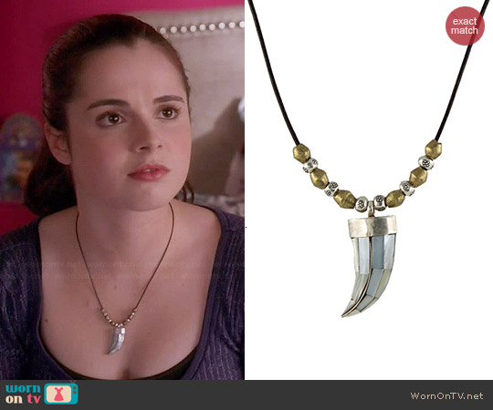 Peggy Li Motehr of Pearl Horn Necklace worn by Bay Kennish (Vanessa Marano) on Switched at Birth