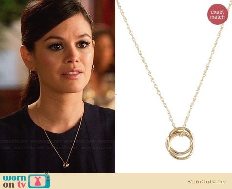 Peggy Li Selena Gold Circles Necklace worn by Rachel Bilson on Hart of Dixie