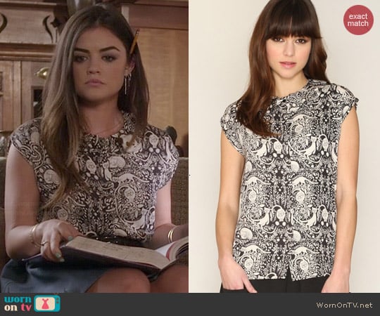 Pepa Loves Elaine Cats top worn by Lucy Hale on PLL