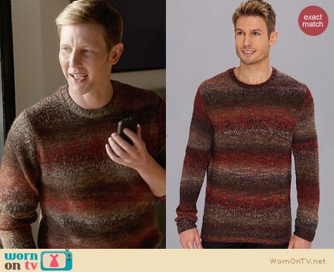 Perry Ellis Ombre Stripe Sweater worn by Gabriel Mann on Revenge