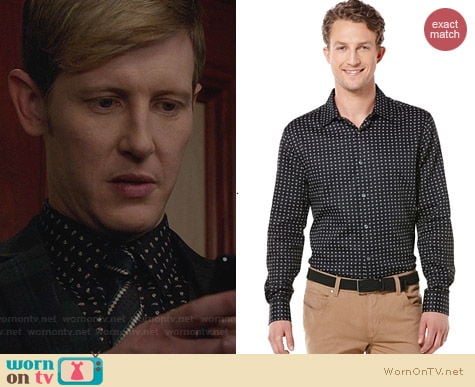 Perry Ellis Paisley Foulard Shirt worn by Gabriel Mann on Revenge