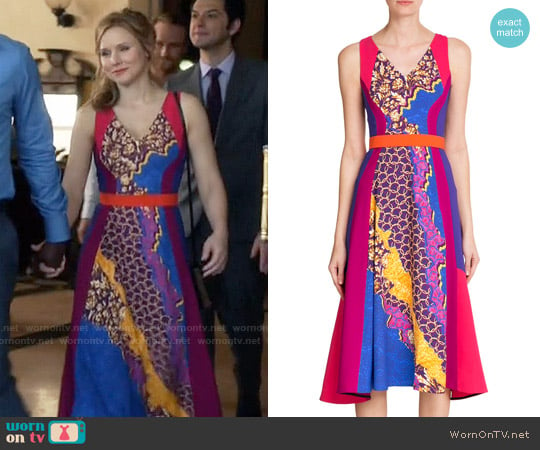 Peter Pilotto Vapor Flared Dress worn by Jeannie Van Der Hooven (Kristen Bell) on House Of Lies