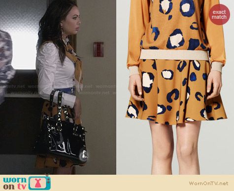 Phillip Lim for Target Leopard Print Skirt worn by Janel Parrish on PLL