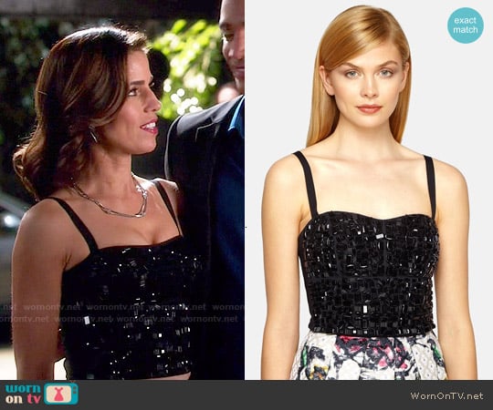 Phoebe Beaded Crop Top worn by Marisol Duarte (Ana Ortiz) on Devious Maids