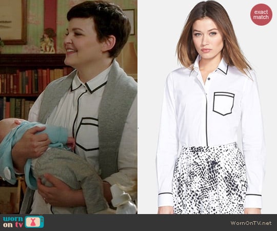 Pink Tartan One-Pocket Trompe L'Oeil Shirt worn by Ginnifer Goodwin on OUAT