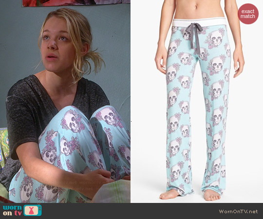 PJ Salvage Floral Skully Pants worn by Sadie Calvano on Mom